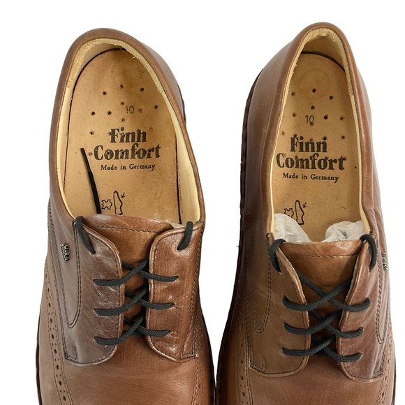 Finn Comfort New Shoes Mens Sz 10 Brown Camel Budapest 1212 Brogue $362 Loafer - Picture 11 of 13